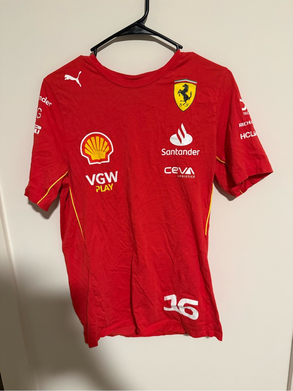 LeClerc Ferrari Red Racing Tee